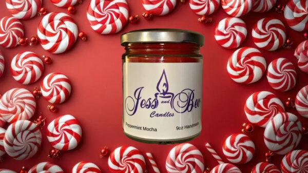 Red White Peppermint Candies Scattered Festive Background Swirls Surround Vibrant Creating Cheerful Atmosphere 331642259.jpg Copy